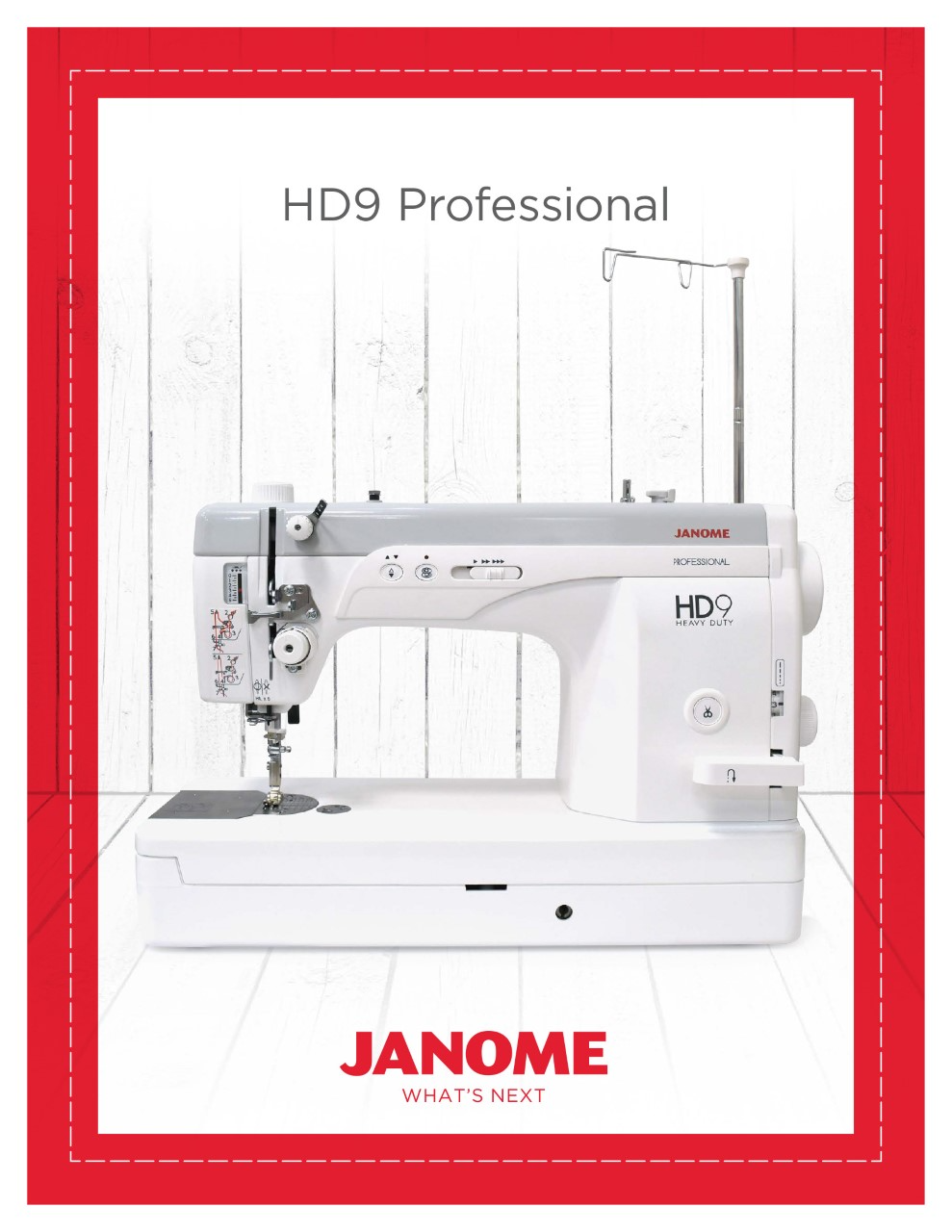 Janome HD9 Professional Heavy Duty Sewing Machine for quilting and