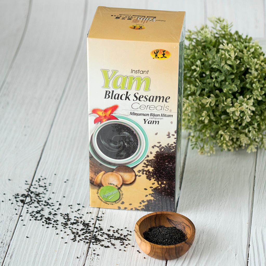 Hei Hwang Instant Yam Black Sesame Cereals 黑芝麻麦片