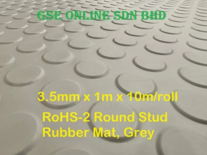 Anti-slip Grey Round Stud rubber floor mat Malaysia