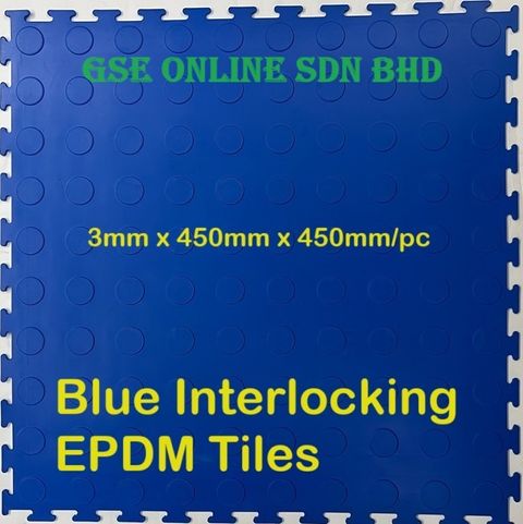 Blue Interlocking Anti-slip EPDM Rubber Tile Malaysia