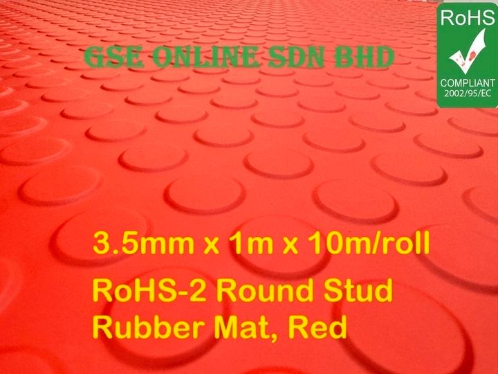 Anti-slip Red Round Stud rubber floor mat Malaysia