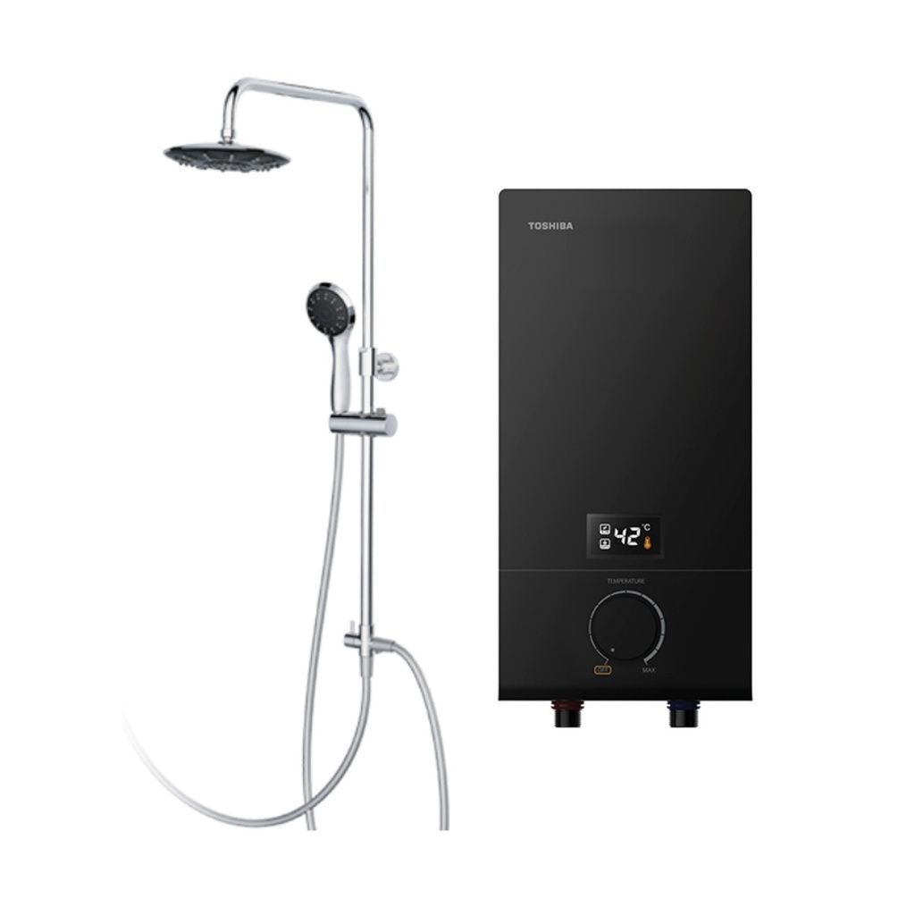 Toshiba Water Heater (DC Pump) Rainshower DSK38ES3MB(RS) Black with LED  Display – Macro e-Store (Bahau)