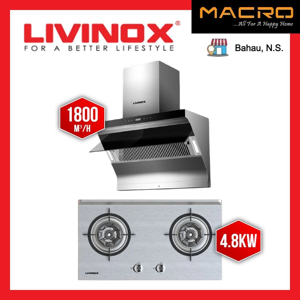 LIVINOX COOKER HOOD LCH-LAZULI-90SS (1800m3/h)