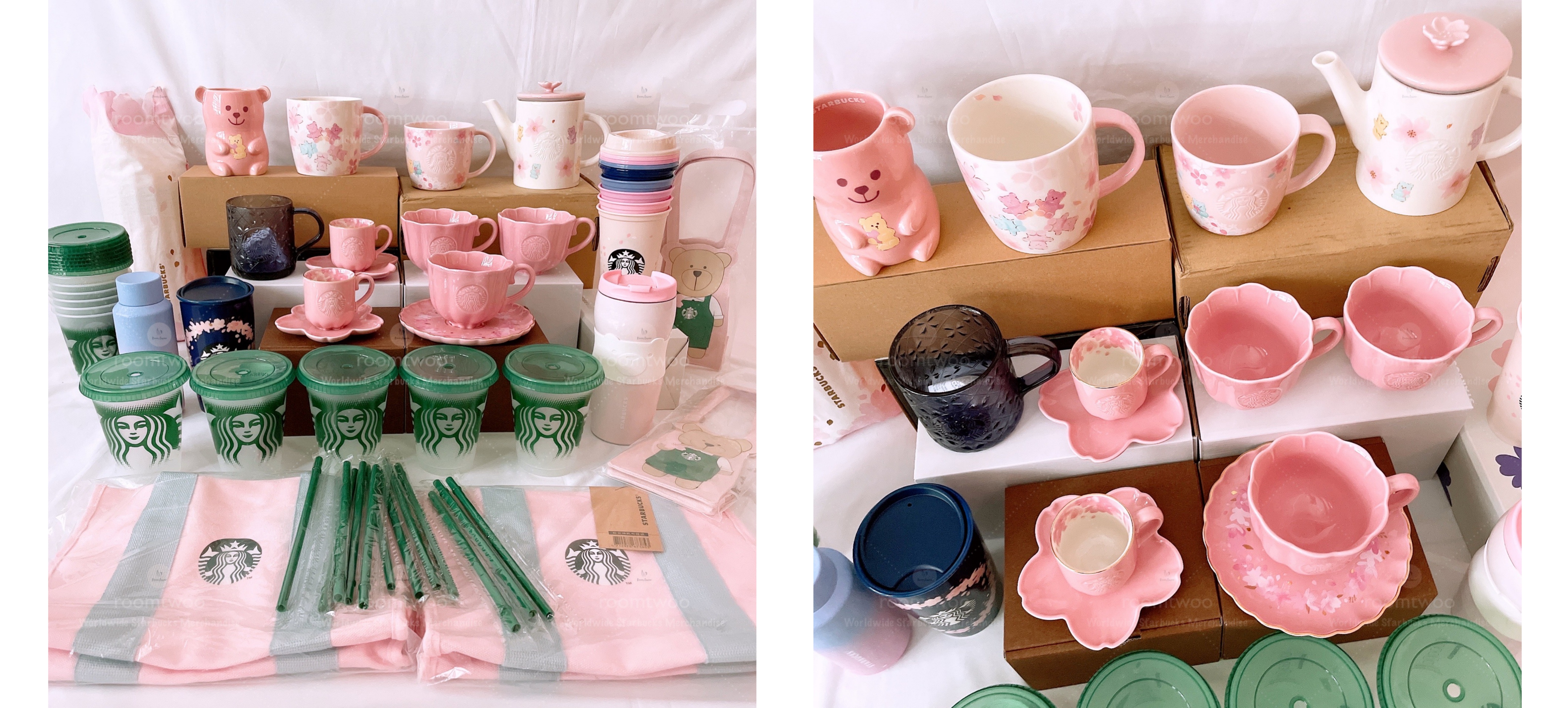 Starbucks Taiwan 2021 Cherry Blossom Mugs