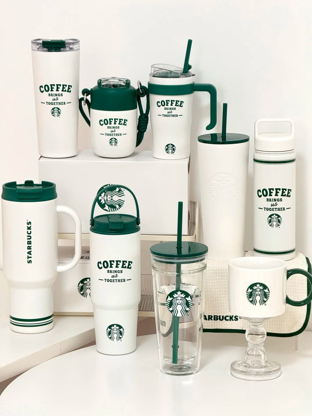 💚✨星巴克新品复古白绿系列全家福_1_木原希柚_来自小红书网页版