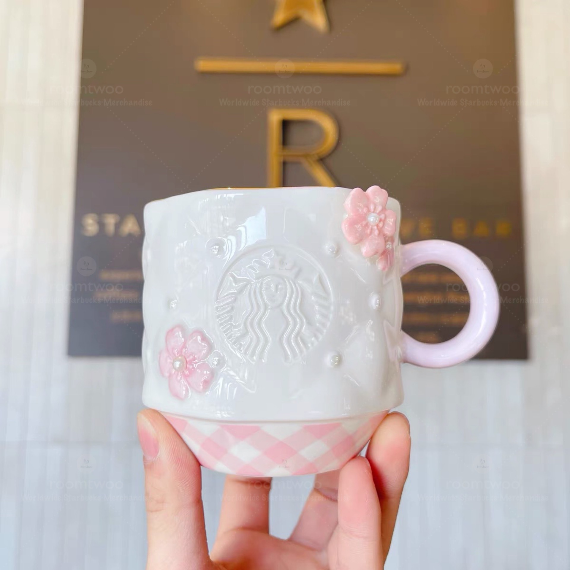 Mug Japanese tea cup Logo Cold Cup Tumbler Line Art Pink 473 ml Starbucks  Coffee 25th anniversary commemorative goods 2nd., Goods / Accessories