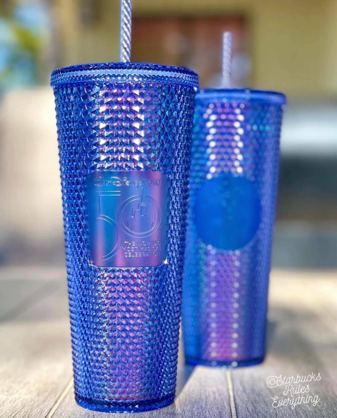 Walt Disney World Starbucks 2023 Geometric Travel Tumbler With Straw New