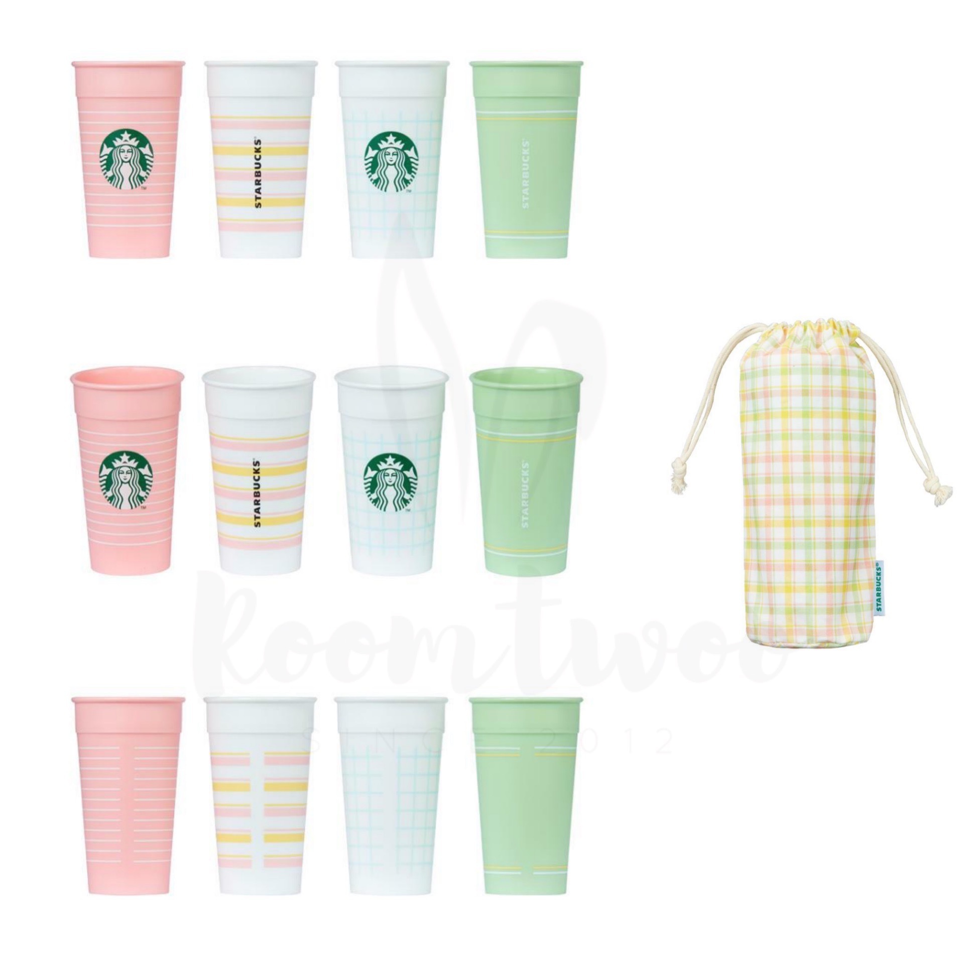 US$ 49.99 - Starbucks 2022 Korea Hibiscus flowers 12oz Glass Cup