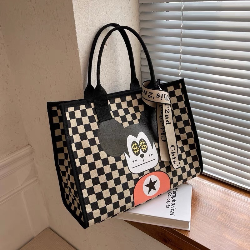 Money Mouse Checkered Hand Bag – Room Twoo