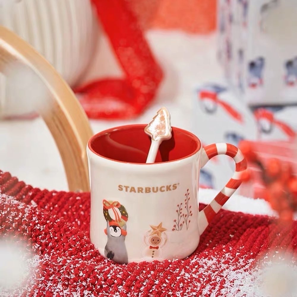 Starbucks China - Christmas 2023 - 3. Holiday Husky in a Gift Box Cera —  USShoppingSOS