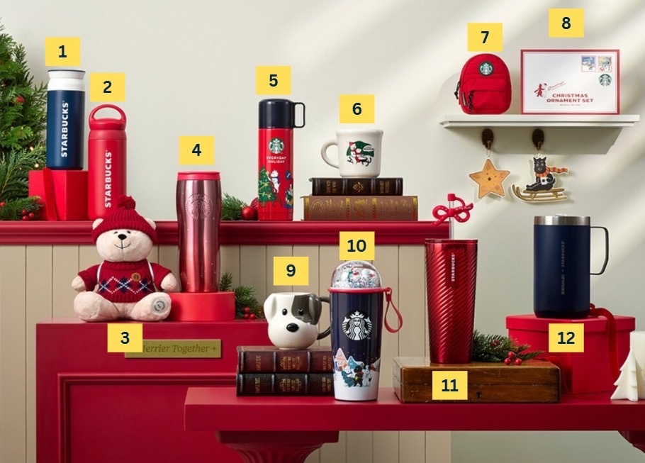 Starbucks Korea 2024 Christmas Collection Room Twoo
