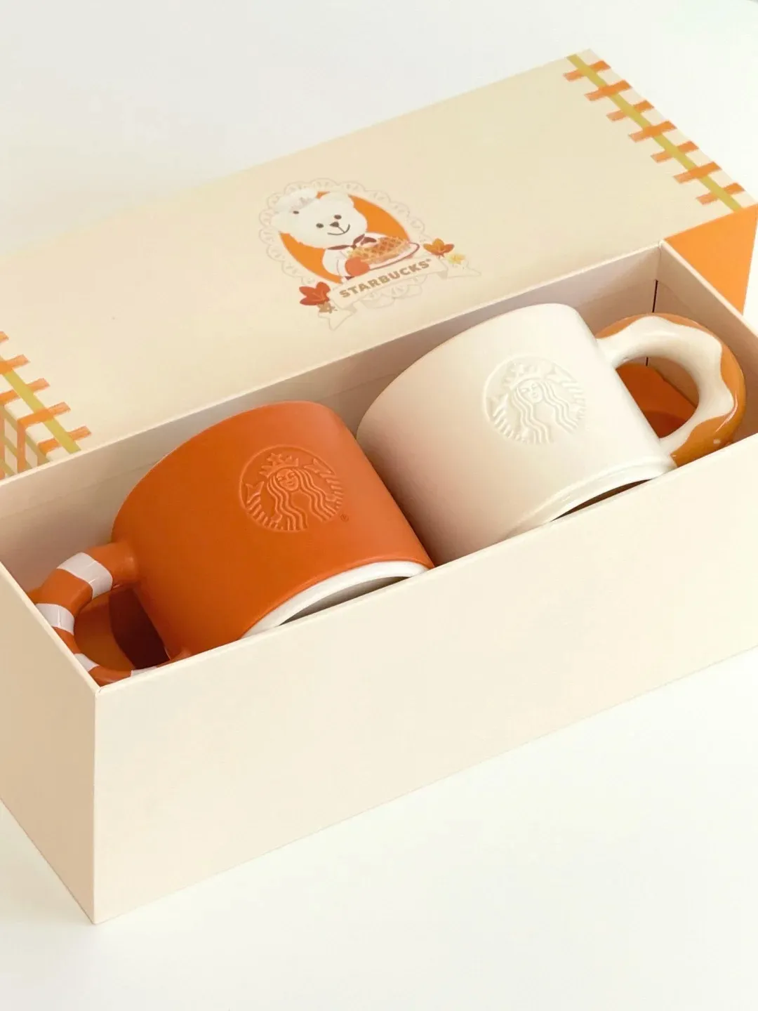 🍊✨星巴克小熊甜品屋可爱马克杯礼盒_1_木原希柚_来自小红书网页版