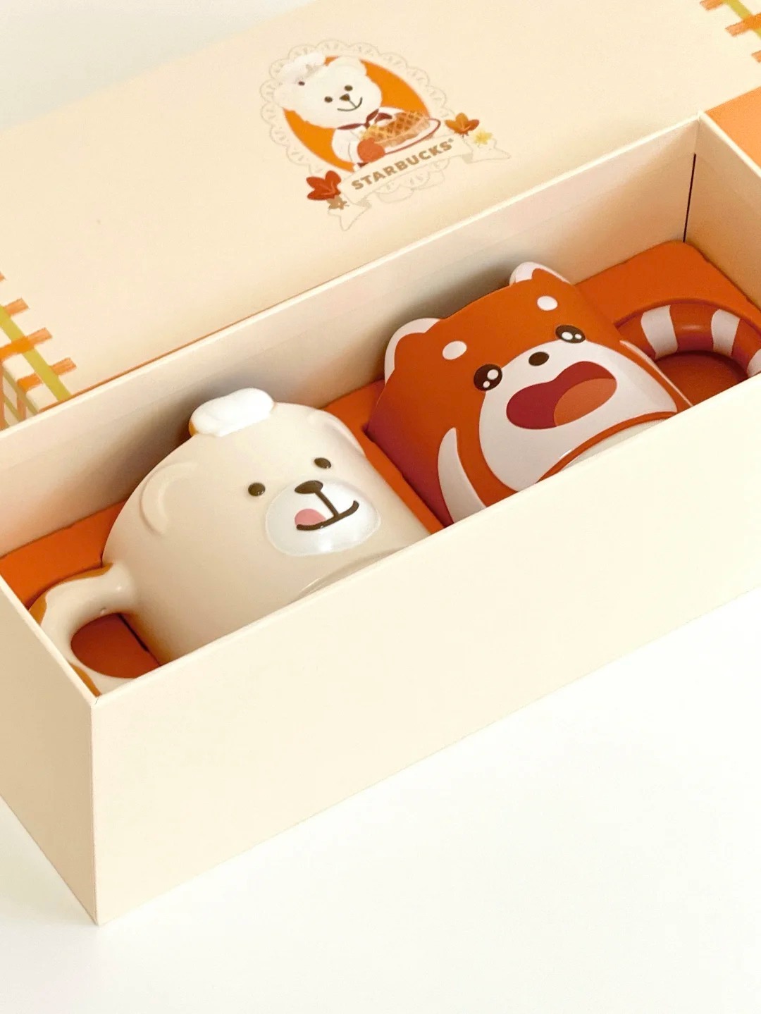 🍊✨星巴克小熊甜品屋可爱马克杯礼盒_2_木原希柚_来自小红书网页版