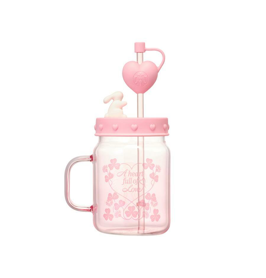 3. Love Barney Heart Charm Glass Cold Cup 562ml