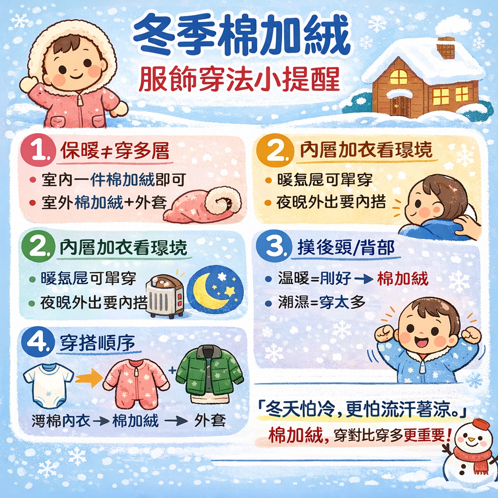 冬季寒流來 寶寶服飾穿法重點