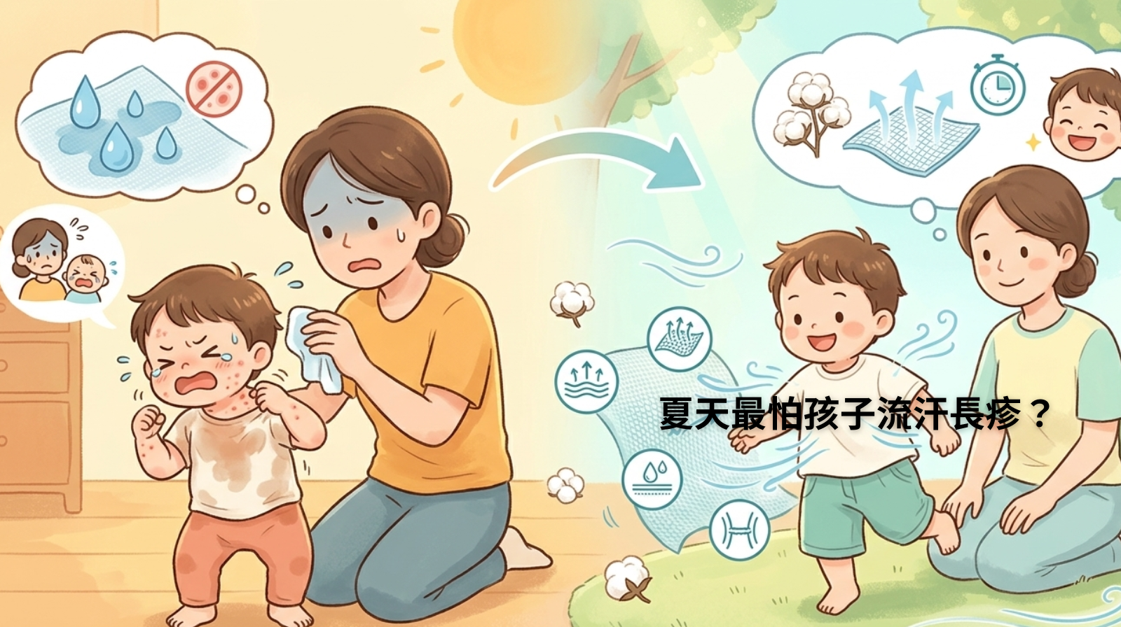 夏天最怕孩子流汗長疹？媽媽都忽略了「穿搭順序」