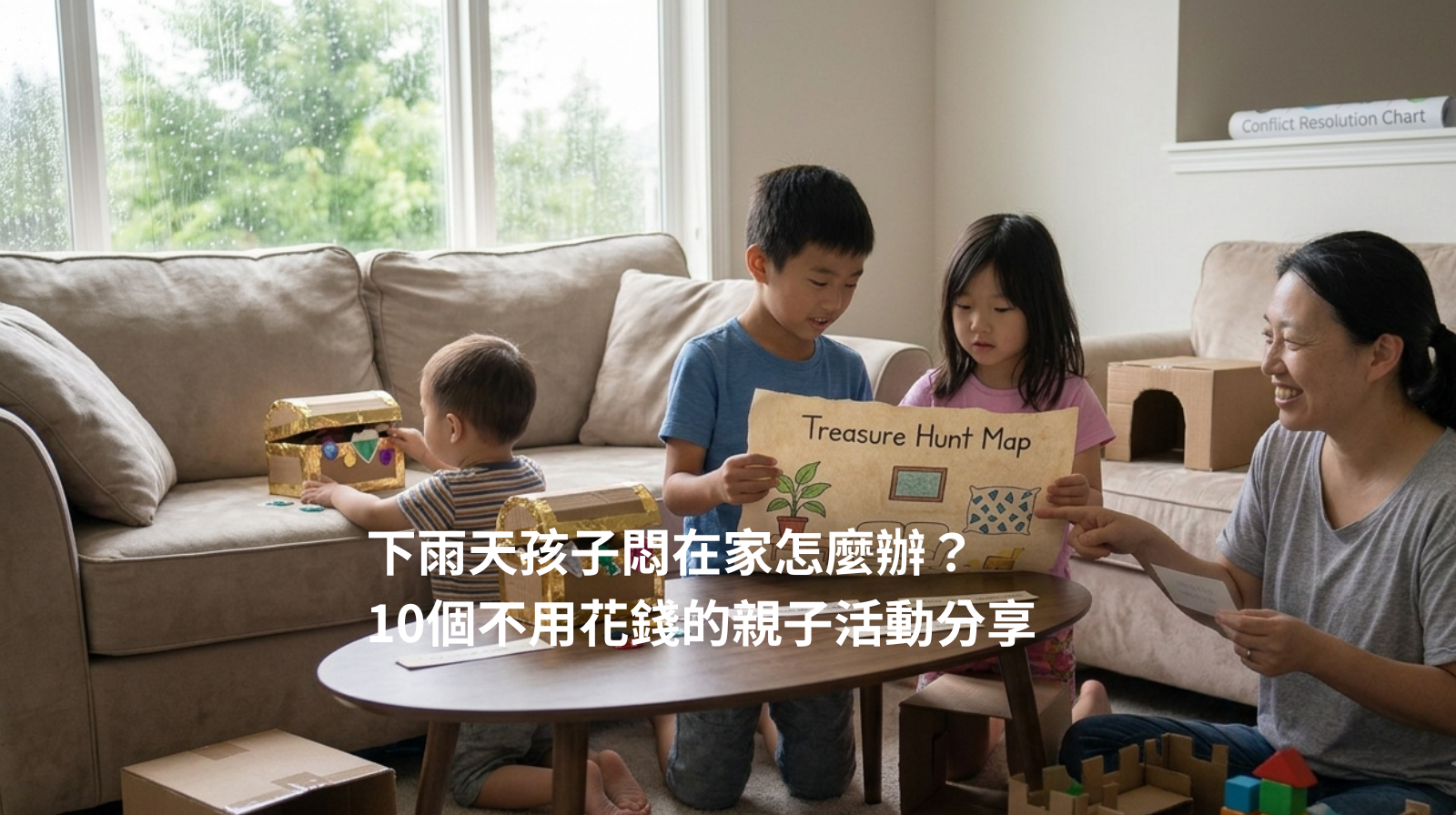 下雨天孩子悶在家怎麼辦？10個不用花錢的親子活動分享
