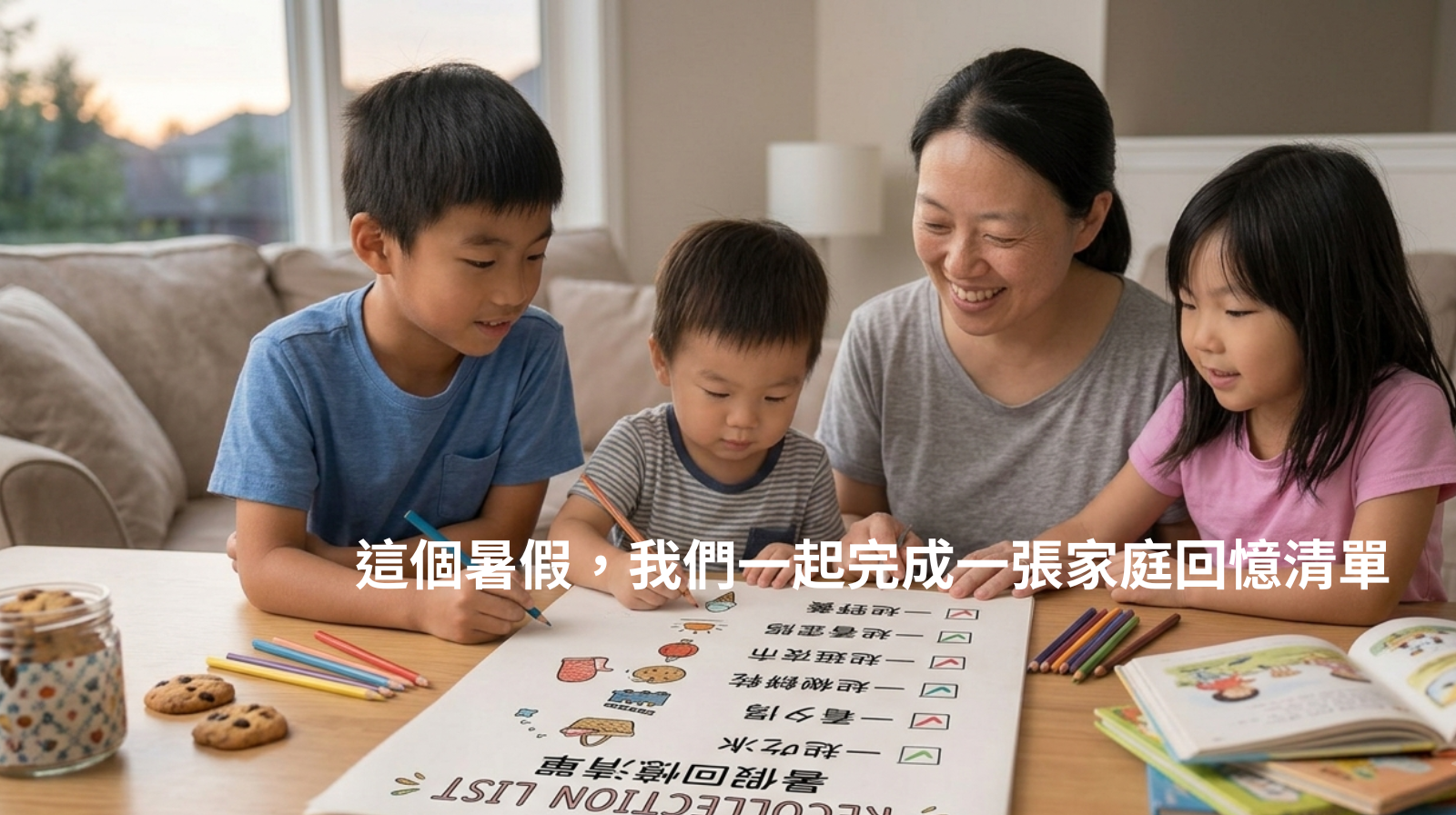 這個暑假，我們一起完成了一張家庭回憶清單