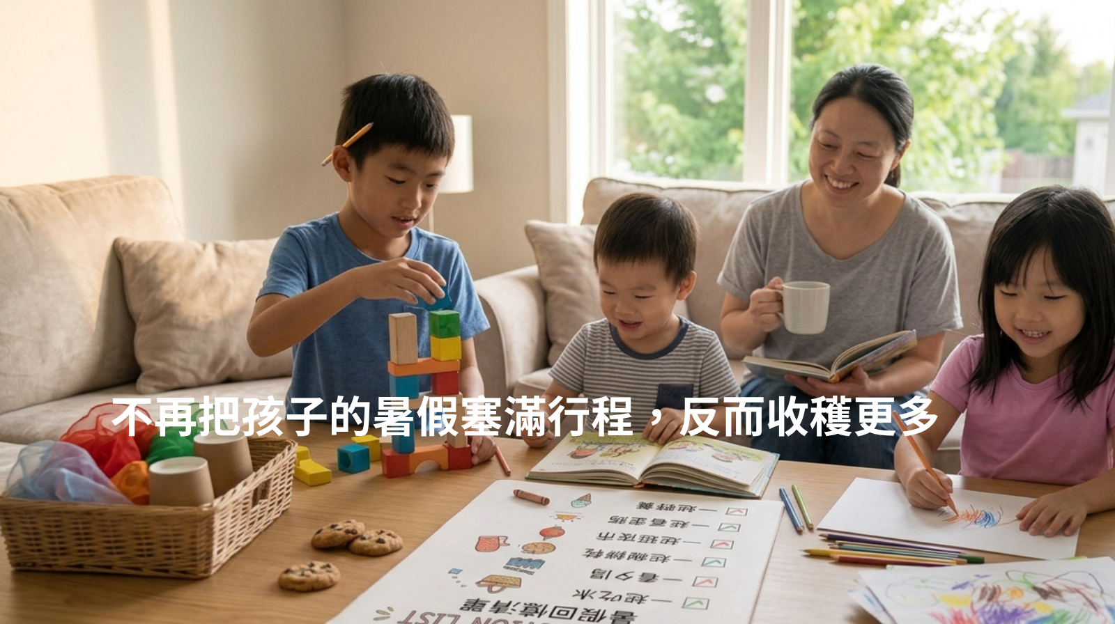 不再把孩子的暑假塞滿行程   反而收穫更多