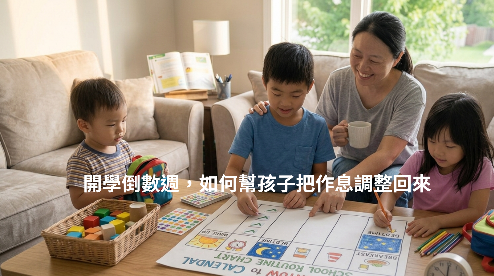 開學倒數週，如何幫孩子把作息調整回來？