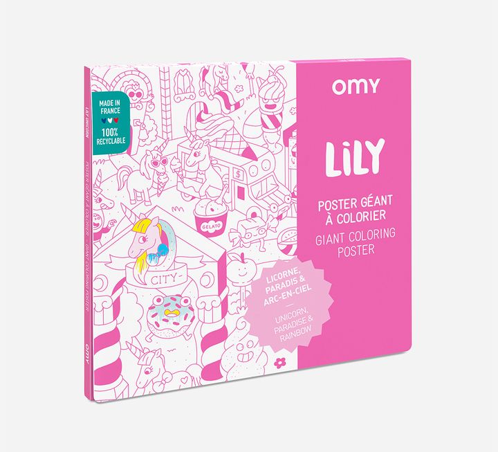 OMY著色海報 - 莉莉獨角獸