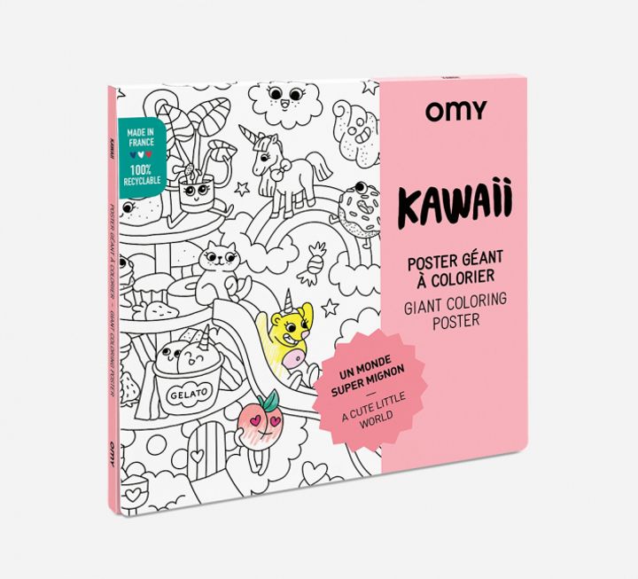 OMY著色海報 - 卡哇伊世界