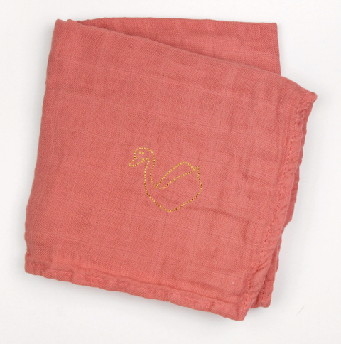 Barnabé aime le café - Muslin 刺繡萬用領巾