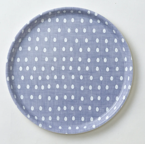 KID TRAY ROUND EGG BLUE