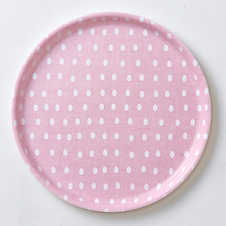 kids linen tray: egg pink