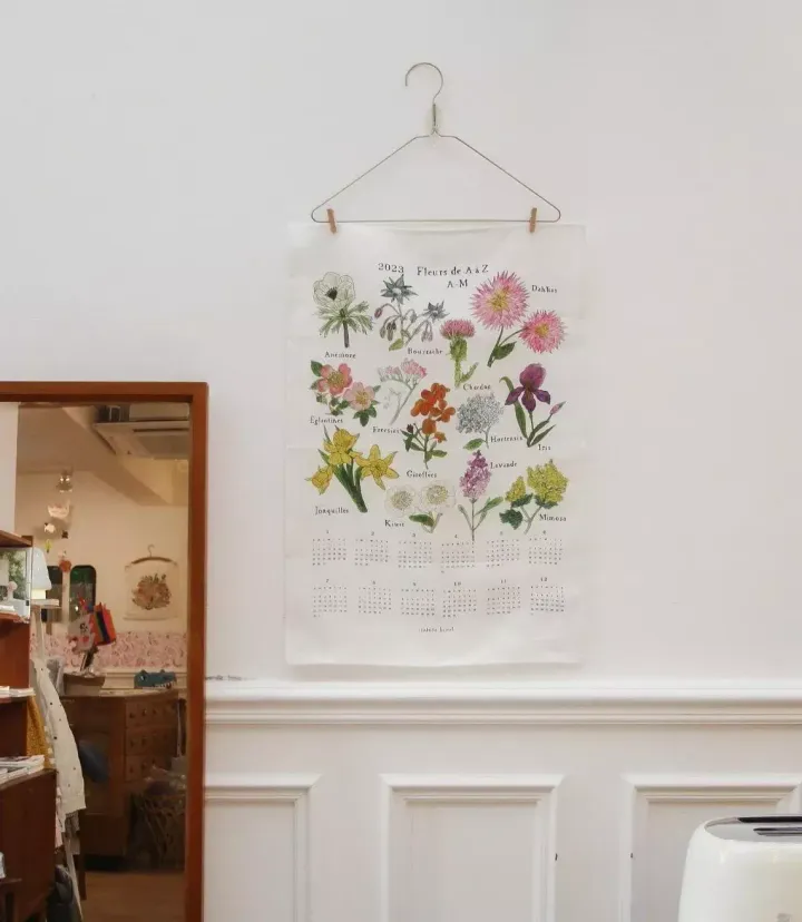 2023 FABRIC CALENDAR FLEURS A~M