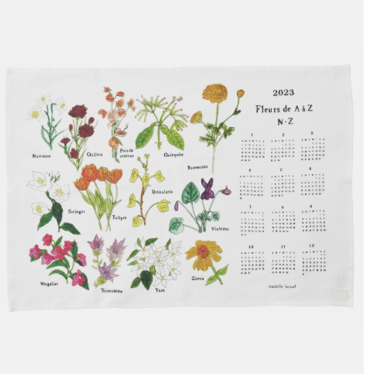 2023 FABRIC CALENDAR FLEURS N~Z