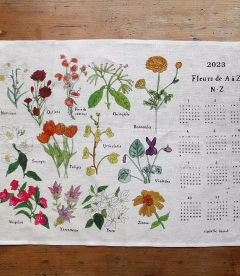 2023 FABRIC CALENDAR FLEURS N~Z