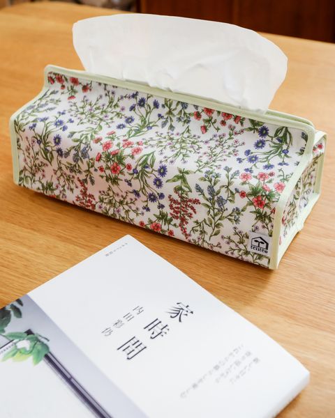 Tente 防水棉質面紙盒／自然花草