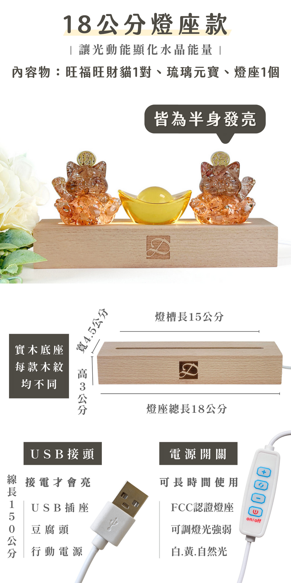 彤恩時尚_福財貓18公分燈座禮盒 (7)