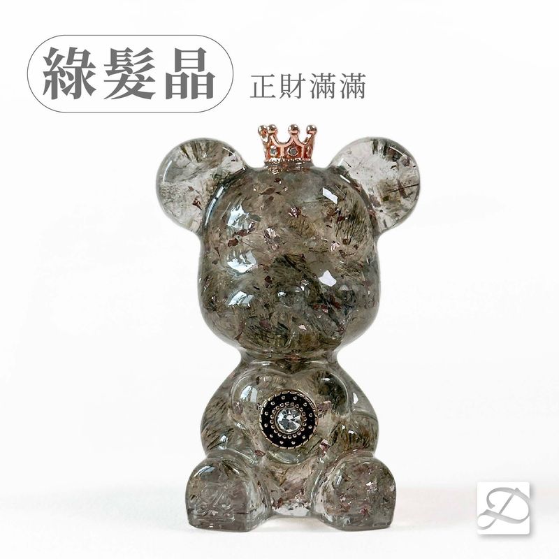 彤恩時尚-M號愛心熊-綠髮晶