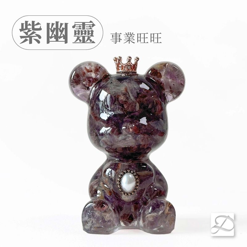 彤恩時尚-M號愛心熊-紫幽靈