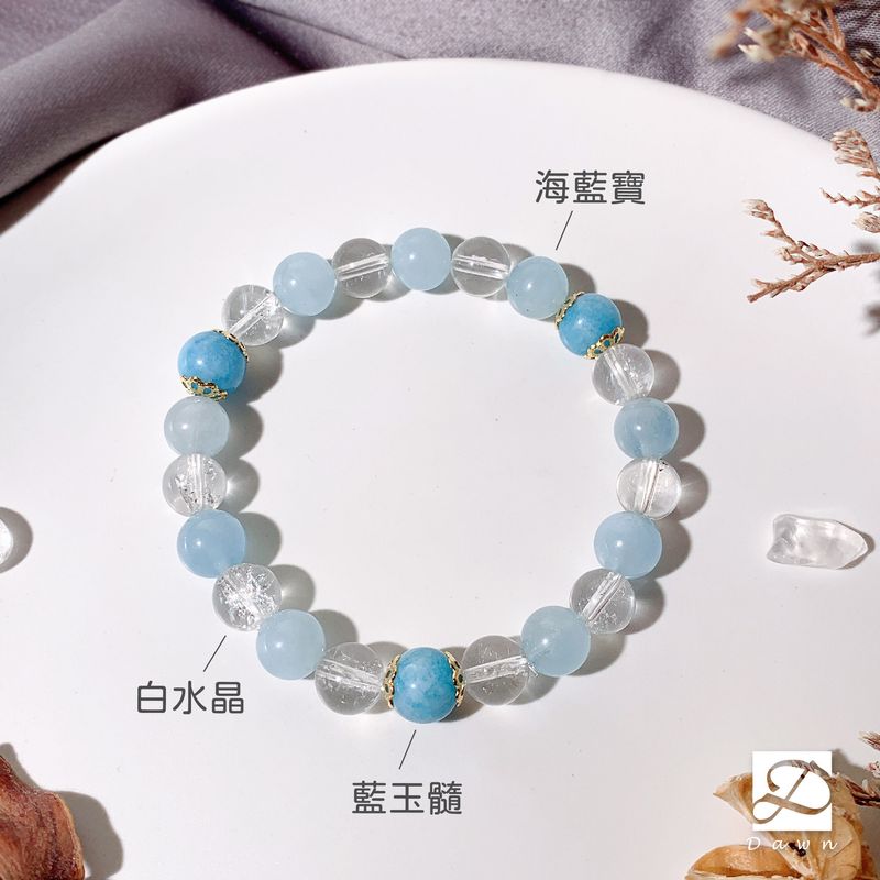手鍊水晶標示-藍