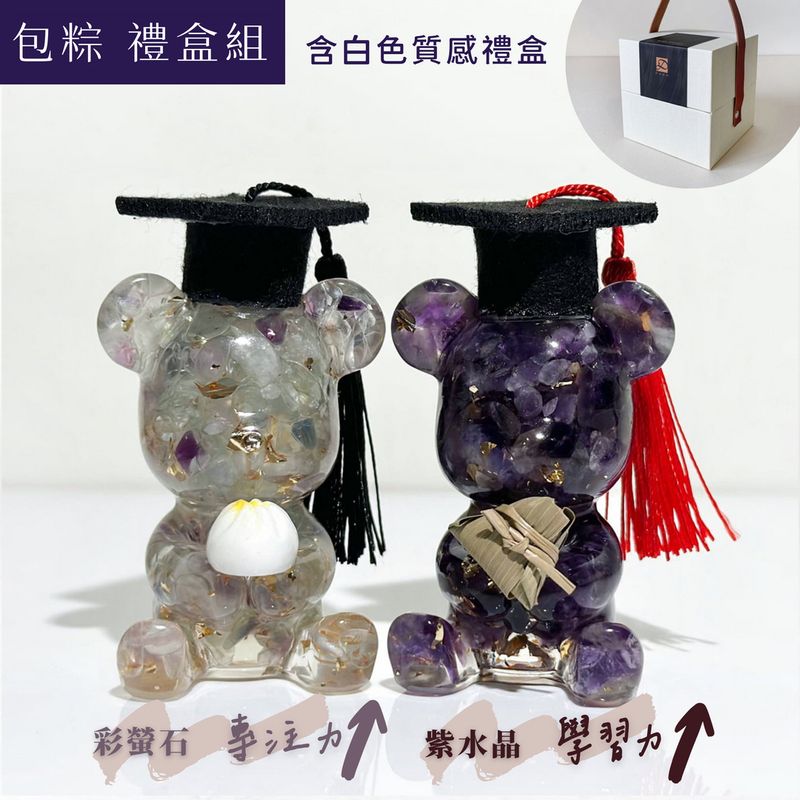 彤恩時尚-考生包中水晶熊禮盒-規格圖