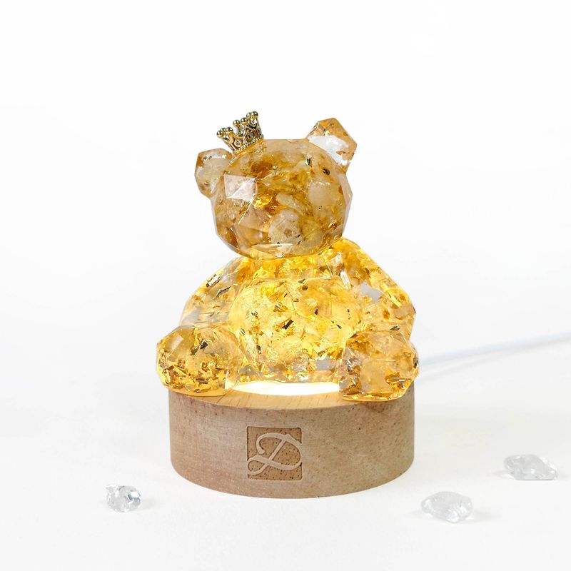 彤恩時尚-幾何熊燈座展示圖