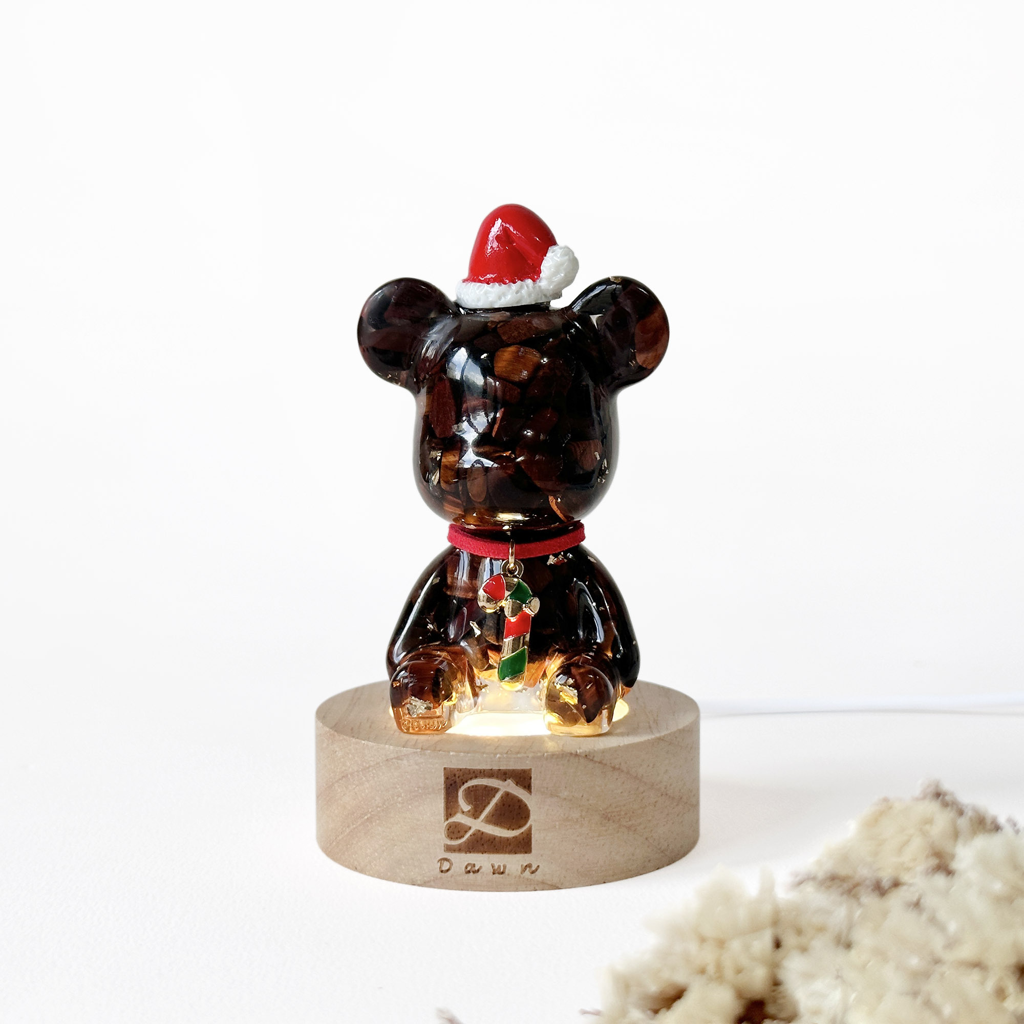 彤恩時尚_聖誕水晶熊禮盒-_LINE禮物限定_月光石 &紅虎眼石 (7)