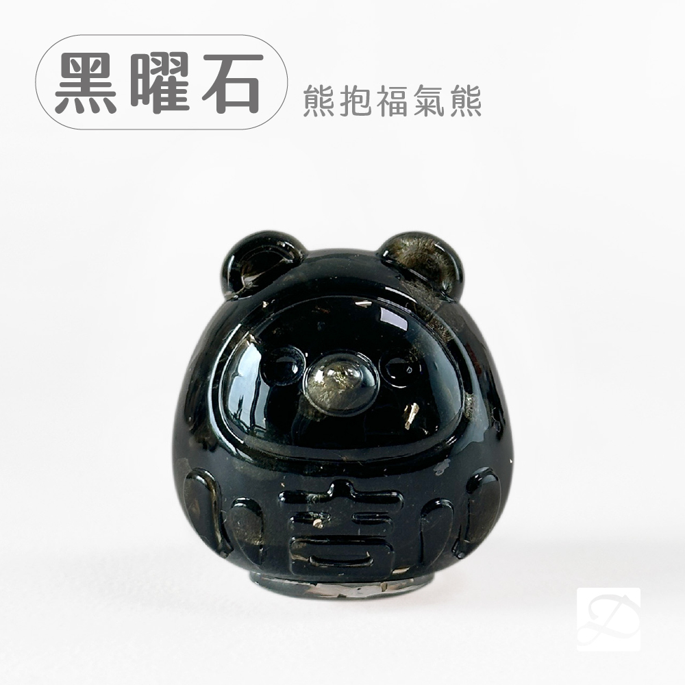 彤恩時尚_水晶達摩公仔_黑曜石-熊-100