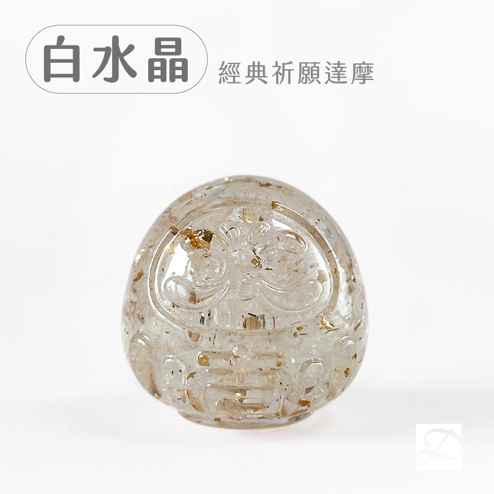 彤恩時尚_水晶達摩公仔_白水晶-達摩-100