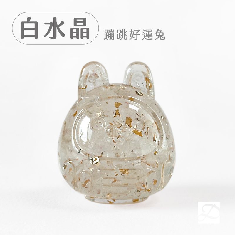 彤恩時尚_水晶達摩公仔_白水晶-兔-100