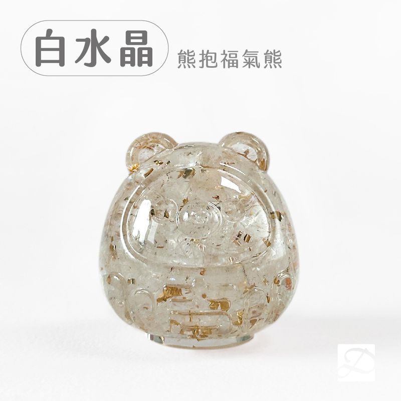 彤恩時尚_水晶達摩公仔_白水晶-熊-100