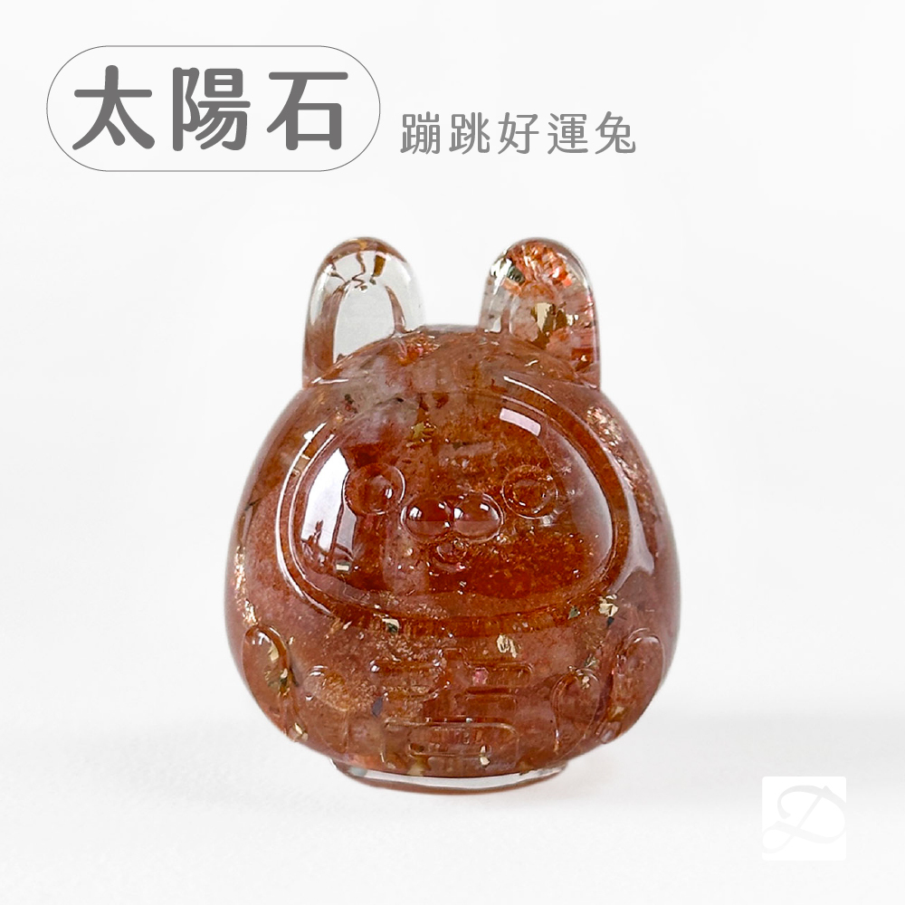 彤恩時尚_水晶達摩公仔_太陽石-兔-100