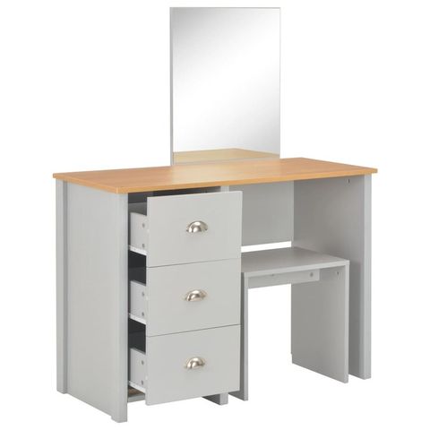 vidaxl-dressing-table-with-mirror-and-stool-grey-3-drawers-makeup-vanity-set-1146687_02