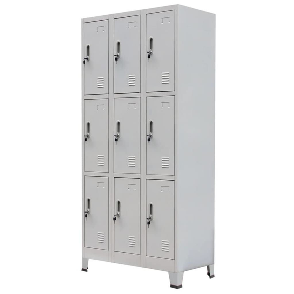MDSL2113 Full Height Metal Steel 9 Doors Compartment Office