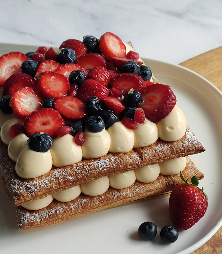 Feast by Justina Yong | MERRY BERRY MILLE FEUILLE