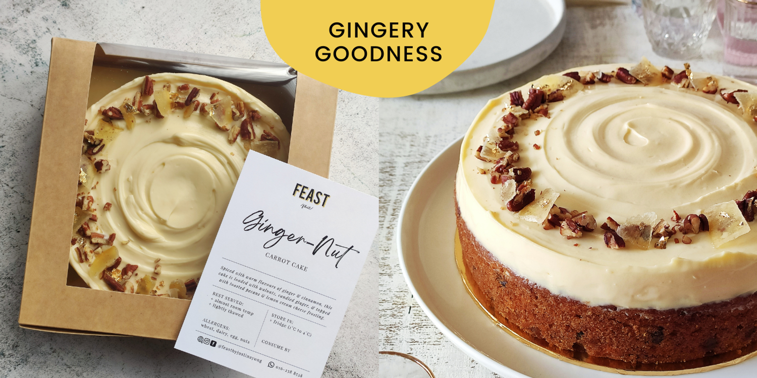 Feast by Justina Yong | GINGER-NUT CARROT CAKE
