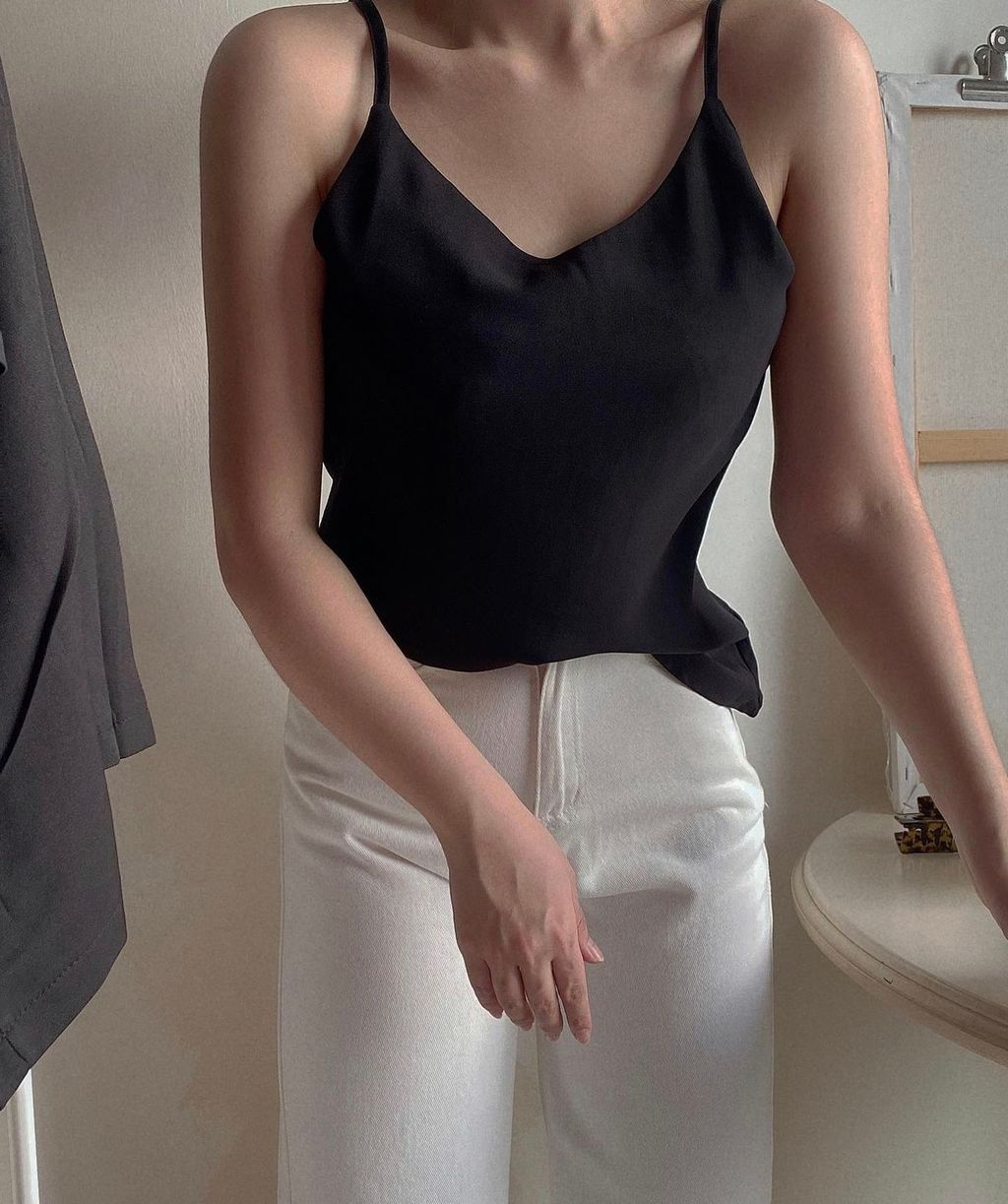 Basic Camisole Black and White Jeans